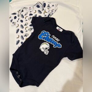 Los Angeles Chargers NFL 2 infant size 18 months bodysuits